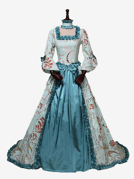 robe bleu costumes rétro marie antoinette style victorien opéra robe de bal déguisements halloween