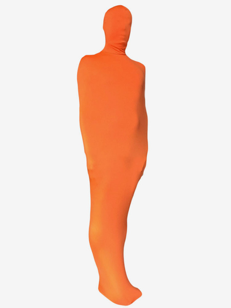 Image of Carnevale Zentai collant per adulti completo lycra spandex arancione tinta unito unisex tuta Halloween