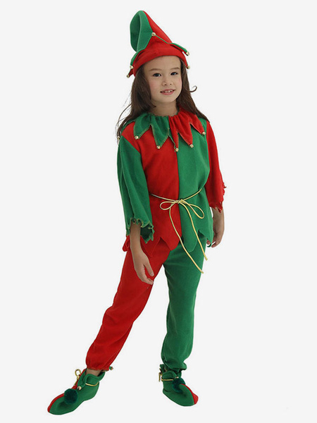 Image of Carnevale Set di 4 pezzi per bambini in costume da elfo natalizio Costume Halloween