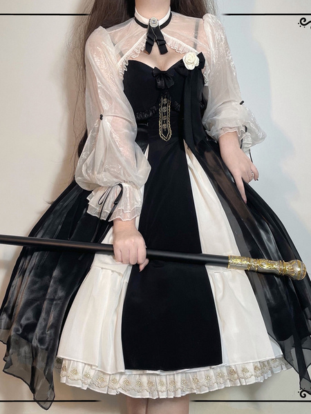 Image of Abiti Gothic Lolita Fiocchi Volant Nero Nero