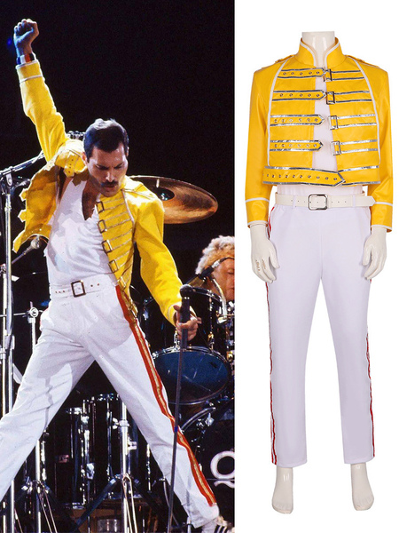 Image of Costume da cantante post-band Freddie Cos Costume da spettacolo teatrale Freddie Mercury Costume di Halloween