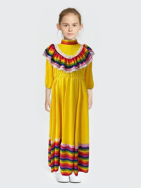 Image of Costumi di Halloween per bambini Set di Halloween giallo Abito in poliestere per bambini