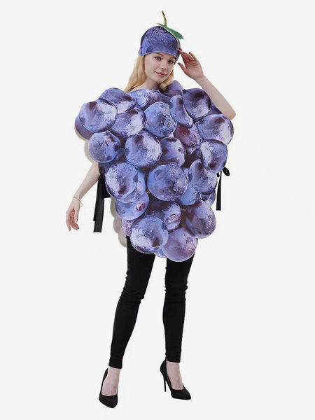 Image of Costume cosplay costume da uva per feste di frutta per incontri sportivi