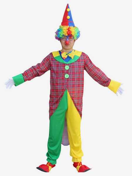 carnaval cirque costume unisexe chapeau cravate ensemble vacances costumes de clown