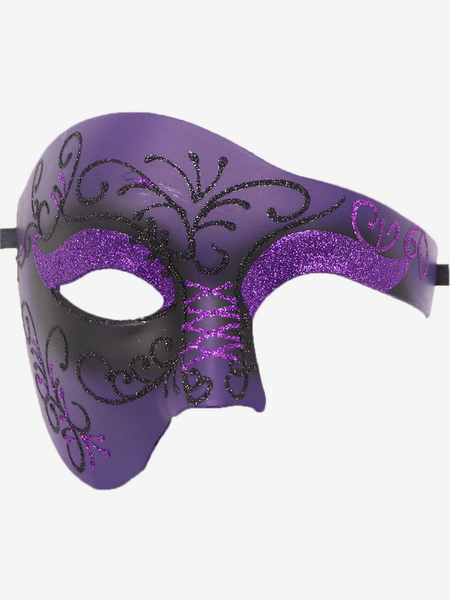 Image of Maschera di carnevale per adulti Accessori per costumi da travestimento in plastica viola