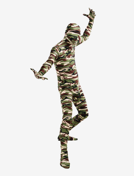Image of Carnevale Classico Camouflage Lycra Spandex Full Body Suit Zentai Halloween