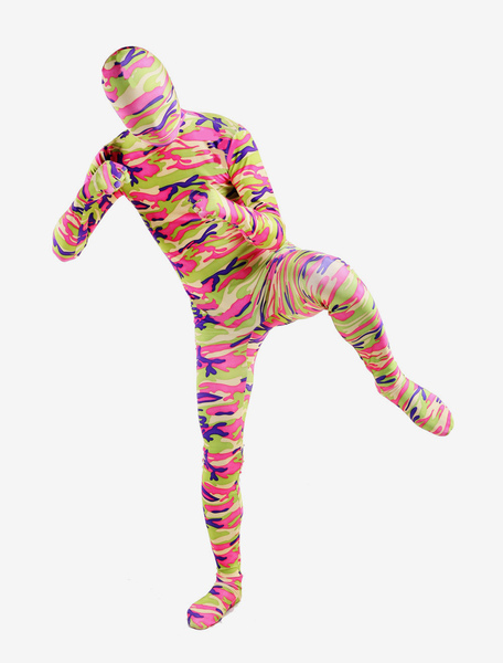Image of Carnevale Colorato Camouflage Lycra Spandex Full Body Suit Zentai Halloween