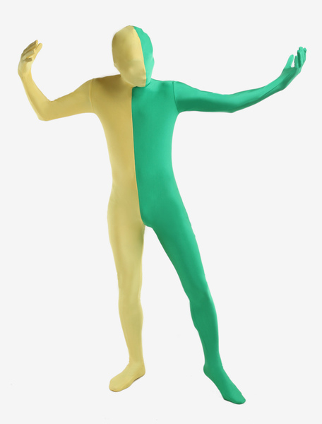 Image of Carnevale Giallo verde Lycra Spandex Full Body Suit Zentai Halloween