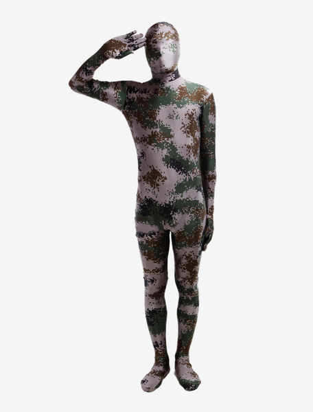Image of Elegante mimetico Lycra Spandex Full Body Suit Zentai Carnevale