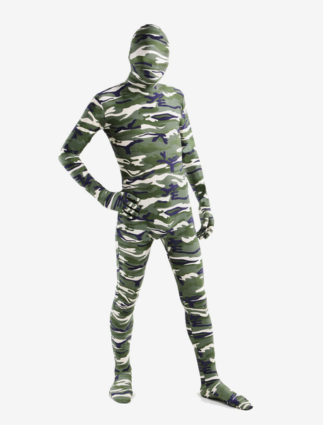 Image of Cool Camouflage Suit Zentai Lycra Spandex completo corpo Carnevale