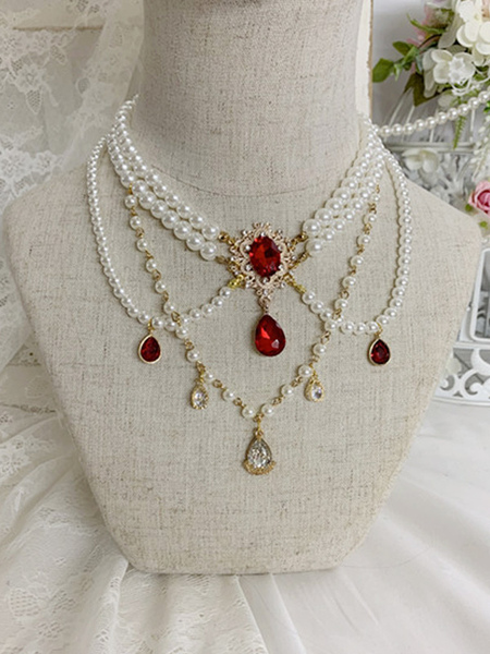 Image of Accessori Sweet Lolita Accessorio White Pearls Varie
