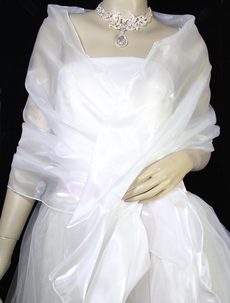 Eleganter Braut Pelerine aus weißem Tüll от Milanoo WW