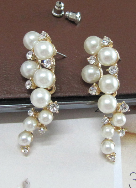 Elegante weiße Legierung Ohrringe für Frau от Milanoo WW