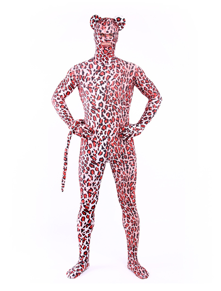Image of Halloween Multi Color Unisex Leopard Print Lycra Spandex Sweet Lycra Animal Zentai Suits Halloween