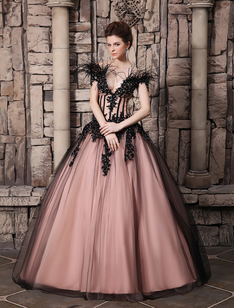 Prom-Kleid aus Tüll in Rosa  Milanoo от Milanoo WW
