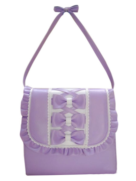 Image of Fashion Bows PU Leather Lolita Bag