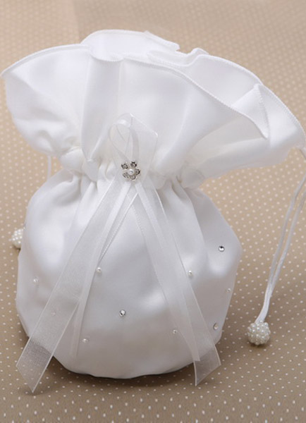Image of Nice Ecru White Bridal Wedding Handbag