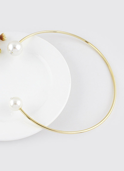 Schicke Qualität Gold Pearl Women's Fashion Halskette от Milanoo WW
