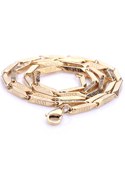 Charmante goldene Herren Edelstahl Halskette mit gekreuztem Design und Lobster Claw Haken от Milanoo WW
