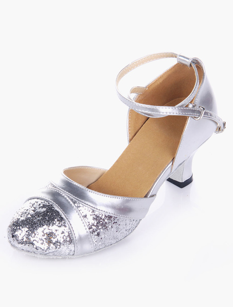 Image of Glitter Soft Sole Almond Toe Ballroom Shoes