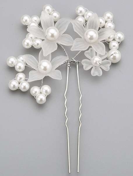 Image of Moda bianco lega perla matrimonio tornante