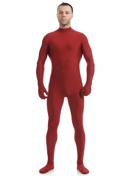 Image of Costume Carnevale Rosso Lycra Spandex Zentai tuta per gli uomini