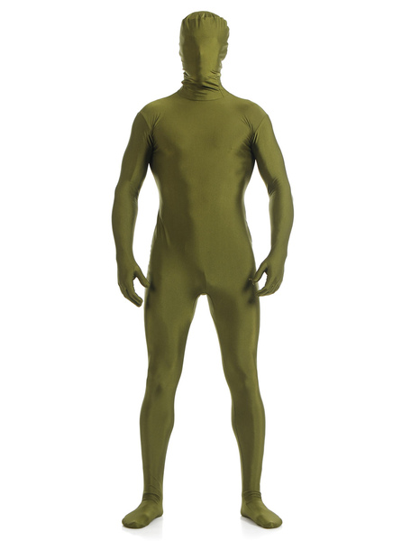 Image of Carnevale Verde scuro Lycra Spandex Zentai tuta per gli uomini Halloween