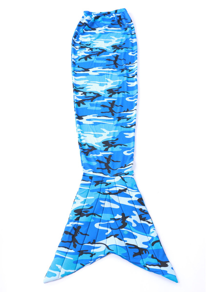 Image of Sirena blu stampa coda Lycra Spandex Zentai Unisex animale Carnevale