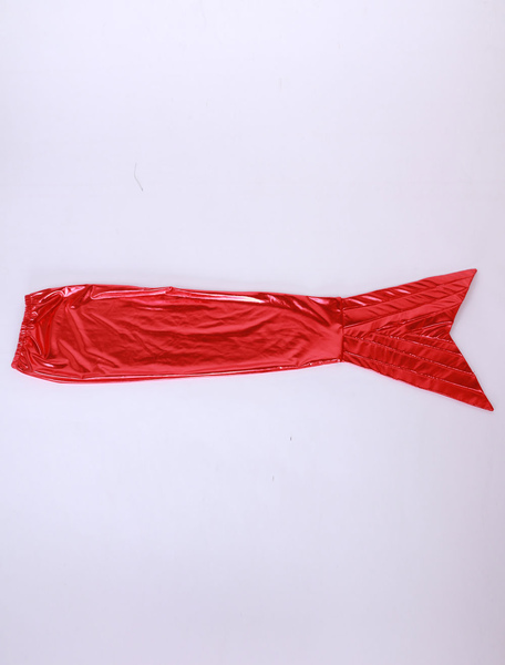 Image of Rosso sirena coda lucido metallizzato Zentai animali Carnevale