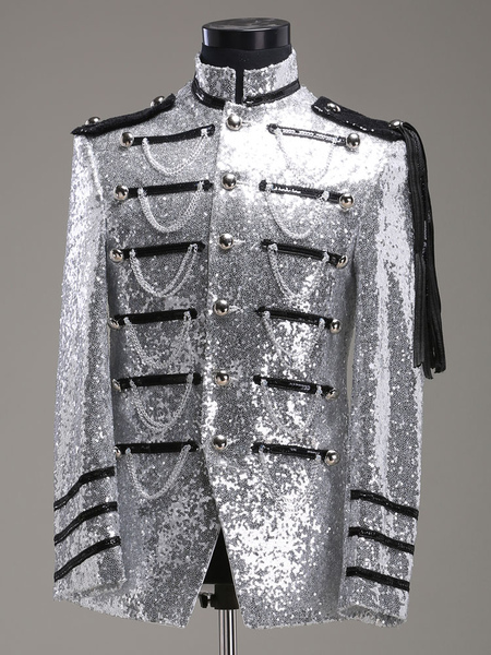 costume rétro argenté rococo opéra manteau court tissu uniforme hommes déguisements halloween