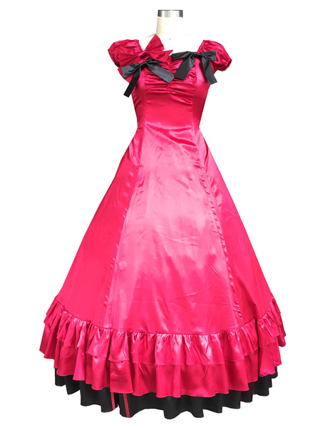 Image of Lolita gotico dell'annata classico rosso vestito di Carnevale Costume Cosplay Carnevale