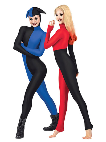 Milanoo Clown Style Bodysuit Adults Lycra Spandex Catsuit for Women