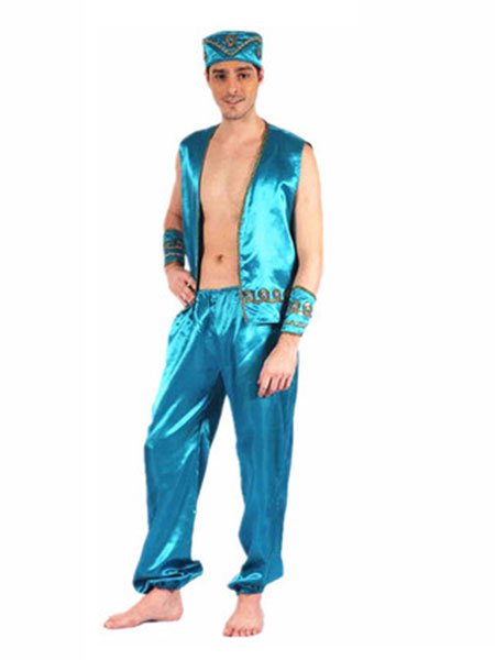 Image of Vestito blu Costume asiatico notte araba Costume Carnevale uomo