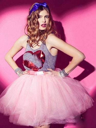 Milanoo Women's Halloween Costume Soft Pink Ballerina Tu Tu Skirt Halloween