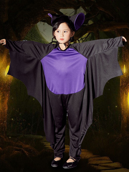 Image of Costume Halloween per Bambini Bat Costume Halloween Kids Viola Tute e copricapo Costume Carnevale Costume Halloween