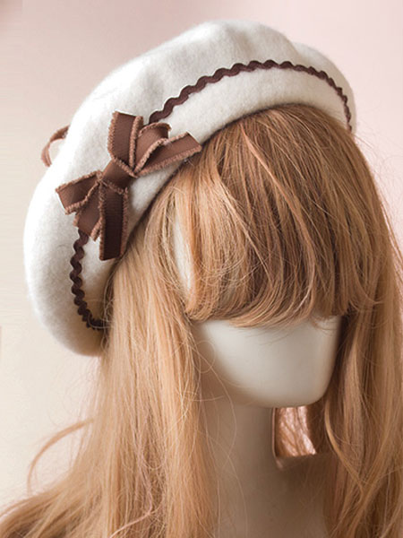 bonnet lolita sweet lolita bow laine de laine déguisements halloween