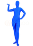 Blue Lycra Spandex Unisex Zentai Suit