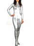 Silver Shiny Metallic Unisex Catsuit