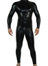 Black Shiny Metallic Catsuit Costume