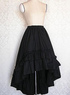 Jupe de Lolita noire en coton avec dentelle de Polka