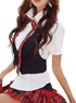 タータンチェックのリボン＆スカート【セクシーCUTEな制服】
