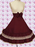Jupe de lolita Dentelle Coton Rouge 