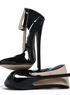 Sandales noires de 7 1/10'' talons avec ruban de cheville 