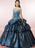 Robe de boule hors de l'&eacute;paule et de V-col en taffetas avec broderie de perle 