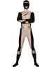 Classic Black And White Lycra Spandex Super Hero Costume