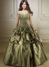 Robe de boule hors de l'&eacute;paule en taffetas avec broderie de perle 