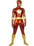 Red And Gold The Flash Shiny Metallic Super Hero Zentai Suit