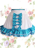 Jupe de lolita Jabots Noeud Bleue et Blanche