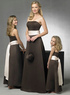 Brown Sash Floor Length Satin Junior Bridesmaid Dress