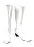 Chaussures en cuir blanc imit&eacute; en caoutchouc Cosplay